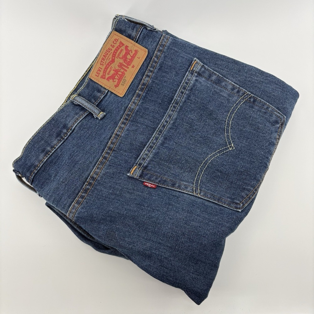 Levis 550 Jeans Mens 48x30 Blue Relaxed Fit Leg Denim Pants Tapered‎
